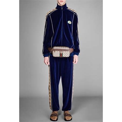 gucci velour tracksuit|gucci velour tracksuit men.